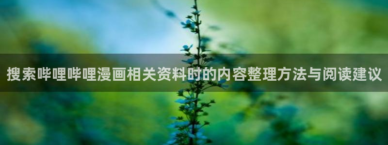 梦漫漫画作品推荐:搜索哔哩哔哩漫画相关资料时的内容整理方法与阅读建议